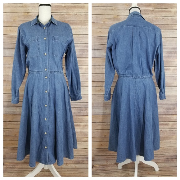 modest denim dress